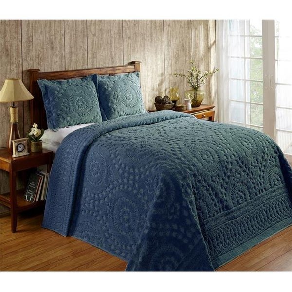 Better Trends Better Trends BSRKITL Rio Floral Bedspread; Teal - King Size BSRKITL